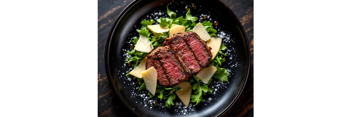 Steak auf Rucola mit unserem Steak Gewürz - Kochen mit Biorausch Gewürzen