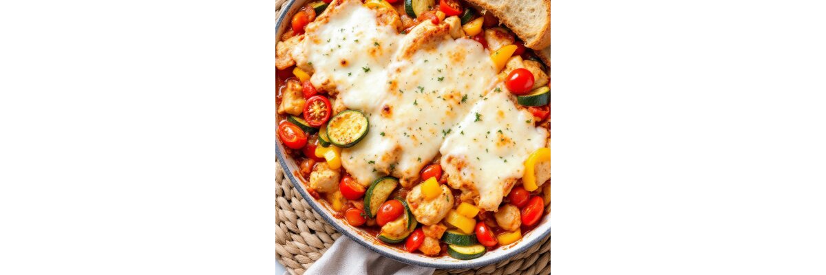 Mediterraner Gemüse-Hähnchen-Auflauf mit Italien Love - Kochen mit Biorausch Gewürzen