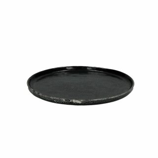 Pomax - PORCELINO EXPERIENCE - Dessert-Teller (Keramik, schwarz, D 22cm)