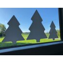 UNPERFEKT PERFEKT - Fensterbild Aufkleber 3 Tannen - Weiss - Winterlandschaft