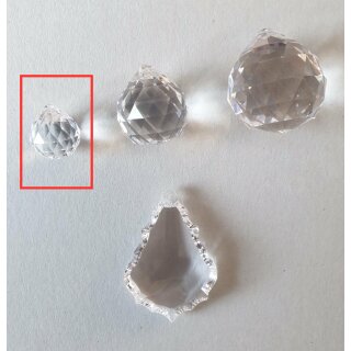 Glasschmuck zum H&auml;ngen &quot;Kristall / Tropfen&quot; klein (D=ca 2cm) 1 Stk