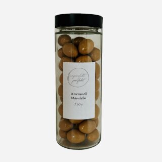 UNPERFEKT PERFEKT - SNACKS - Karamell-Mandel in wei&szlig;er Schokolade 230 g