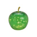 Apfel mit 20er LED aus Glas Grün (B/H/T) 16x17x16cm