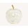 Apfel mit 20er LED aus Glas Wei&szlig; (B/H/T) 16x17x16cm