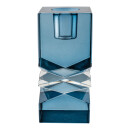 Biorausch - Kerzenhalter Glas Blau 5 x 5 x 11 cm
