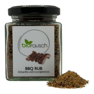 BIORAUSCH - BBQ Rub BIO - scharfes Fleischgewürz - 150 g