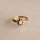 Vintage-Ring aus Edelstahl mit Perlensteinen - Gold