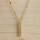 Halskette aus Edelstahl mit Mondanh&auml;nger &ndash; Gold 45 cm inklusive Verschluss (+5 cm zus&auml;tzliche Kette)