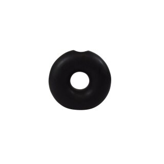 Vase Donut S, Steingut, schwarz, ca. 5.0x14.6x13.7cm