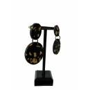 Handgemachte Ohrringe aus Rosenheim - Nickelfrei - Schwarz Gold H&auml;nger