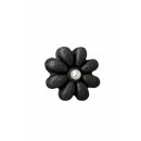 Handgemachte Ohrringe aus Rosenheim - Nickelfrei - Schwarze Blume mit Perle