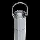 LED Glasherz Kugel mit Strass Steinen Silber  18 Cm - Timer + Fernbedienung