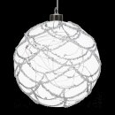 LED Glas Sphere Kugel mit Strass Steinen Silber  15 Cm -...