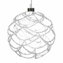 LED Glas Sphere Kugel mit Strass Steinen Silber  15 Cm -...