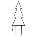 LED Outdoor Weihnachtsbaum 105 cm x 55 cm