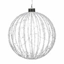 LED Glas Sphere Kugel mit Strass Steinen Silber  15 Cm -...