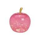 Apfel mit 40er LED, mit Timer, aus Glas Pink/Rosa (B/H/T)...