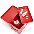 Medizinbox Metall rot - ca. 32 x 19,5 x 20 cm