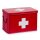 Medizinbox Metall rot - ca. 32 x 19,5 x 20 cm