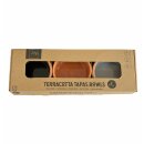 Terracotta Tapas Schalen - 3 St&uuml;ck