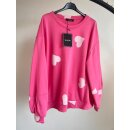 Sweatshirt mit Ballon&auml;rmeln - Herzen - Pink -...