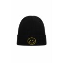 Mütze mit Smiley - Schwarz