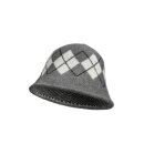 Tolle Mütze - Toller Hut mit Muster - Grau