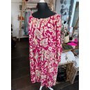 Luftiges Kleid - pink/beige floral - Onesize 42/44 - 56/58