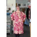 Luftiges Kleid - pink/beige floral - Onesize 42/44 - 56/58