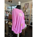 T-Shirt Blumen- Hochwertiger Dünner Pullover - pink ( A bis A 80 cm )