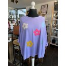 T-Shirt Blumen- Hochwertiger Dünner Pullover - lila ( A bis A 80 cm )