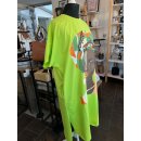 Sommerliches Kleid mit Aufdruck und Pailetten - GELB - Mama Afrika  Aufdruck (A bis A 80cm ) Passt 42/44 - 56/58