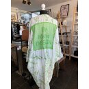 Sommerlicher Kimono - Mit Aufdruck aus Leinen - Grün - ( A bis A 110 cm ) Passt bis Grösse 60/62