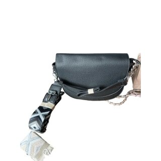 Crossbody Tasche - Sattel Tasche tolle Aufteilung - Schwarz mit Riemen