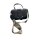 Crossbody Tasche - mit tollem Riemen - asymetrische Klappe und Schnalle in schwarz