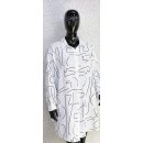 Oversized Musselin Bluse 44/46 - 56/58 Grafische Muster