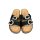 Sandale mit 2 Riemen - Super Bequem 36- 42 Schwarz
