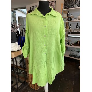 Musselin Bluse - Onesize 42/44 - 56/58 Hellgrün