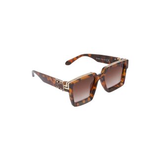 Brille - Tolle Sommer Brille - passt perfekt zu jedem Style - Eisen Gestell Glas XXL Tiger - GLAS schwarz