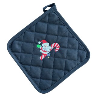 Topflappen 20 x 20 cm mit Weihnachtsmotiv Santa Clause