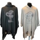 Leichter Stretch Hoodie mit Strass - Snoopy Herz onesize