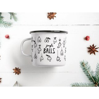 Tasse aus Emaille / Jingle Balls