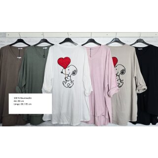 Longsleeve - Snoopy mit Herzballon Rosa