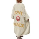 Strickmantel LOVE PEACE XXL Cremeweiß