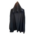 Langer Kapuzen Hoodie Schwarz