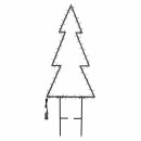 LED - Garten Tannenbaum mit Metallrahmen zum stecken -...