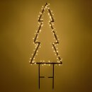 LED - Garten Tannenbaum mit Metallrahmen zum stecken -...