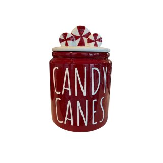 Weihnachtliche Keksdose Candy Canes - Rot - 21 x 13 cm