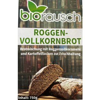 Biorausch - Roggenvollkornbrot Brotbackmischung - 750 g