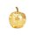 Apfel mit 20er LED mit Timer aus Glas Gold (B/H/T) 16x17x16cm